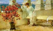 Alma Tadema Her Eyes are with Her Thoughts oil painting reproduction
